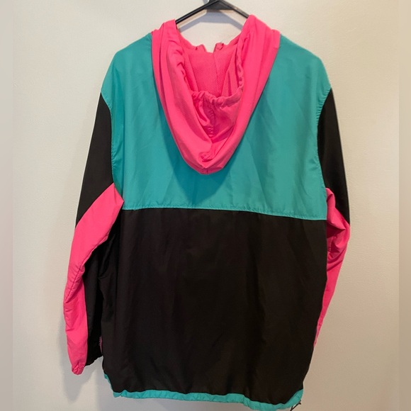 Brooklyn Windbreaker Pullover Good Vibes Black Multicolor Size Large - Picture 8 of 12